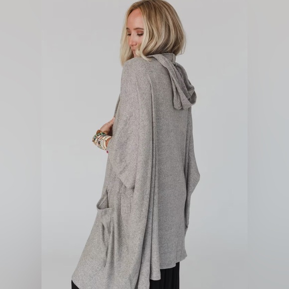 The Nest Boho Essential Hooded Ribbed Sweater, Size L/XL, EUC - Picture 5 of 9